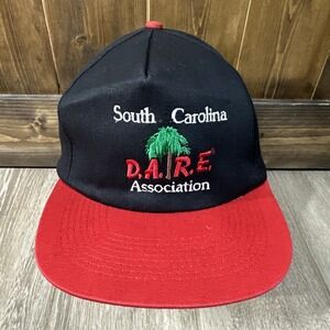 Vintage Rare D.A.R.E. Hat To Resist Drugs And Violence Black 90s Snapback HTF